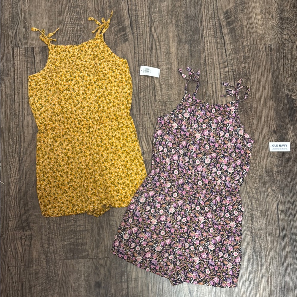 Old Navy Yellow and Navy Blue Rompers Bundle